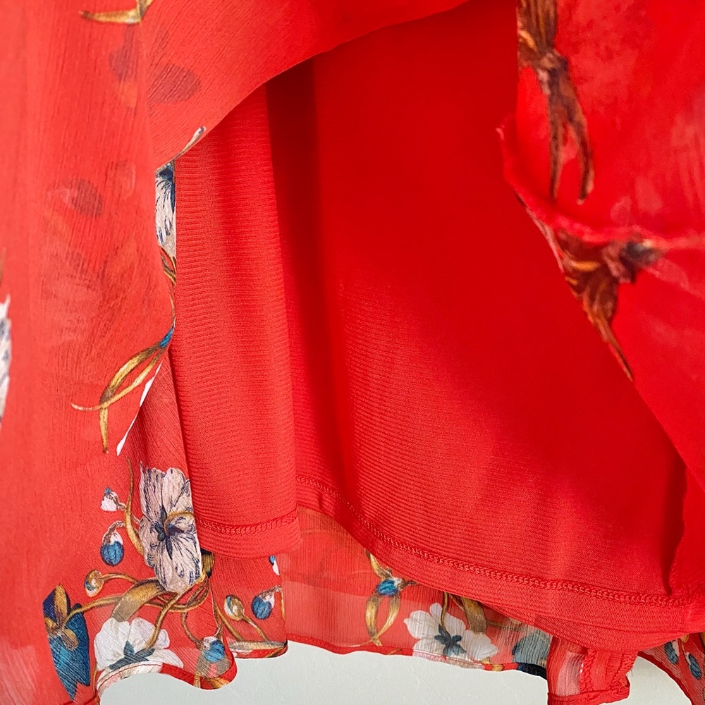 🍁 Old Navy Multi Layer Sheer Floral Skater Skirt - Picture 3 of 7